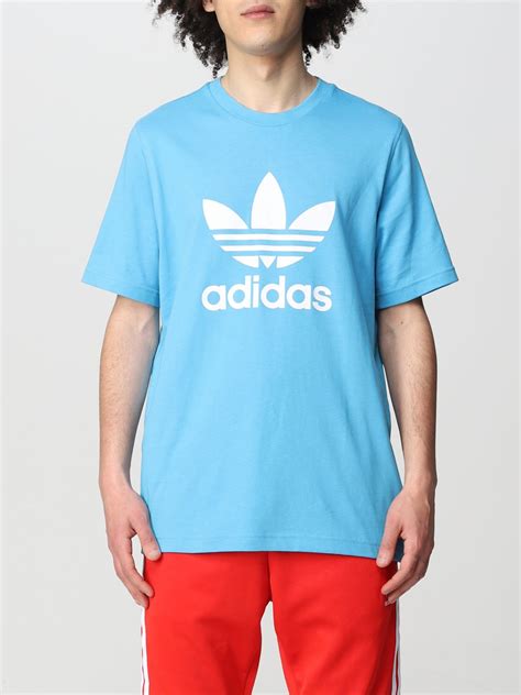 adidas t shirt hellblau herren|Blaue adidas T.